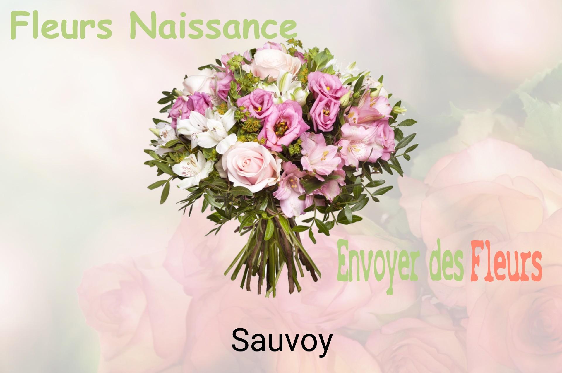 Bouquet de fleurs de naissance livré à Sauvoy